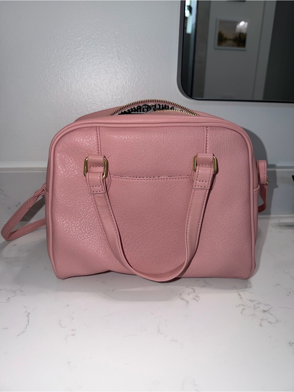 Juicy Couture Blush Pink Leatherette Crossbody Purse - Picture 2 of 5